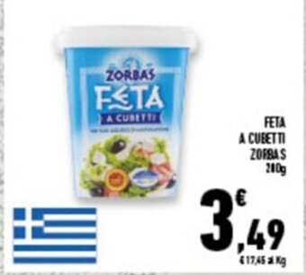 Conad Superstore FETA A CUBETTI ZORBAS offerta