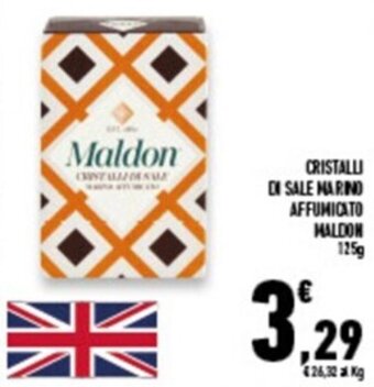 Conad Superstore CRISTALLI DI SALE MARIN AFFUMICATO MALDON 125g offerta
