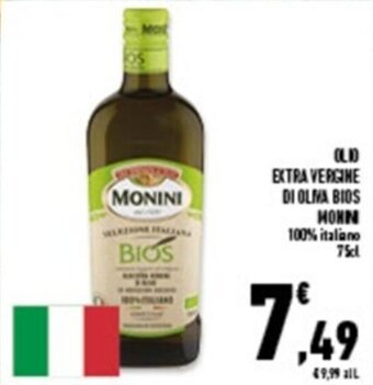 Conad Superstore OLIO EXTRAVERGINE DI OLMA BIOS MONNI 75CL offerta