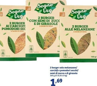 In'S Mercato Sogno Veg 2 Burger Soia Melanzane 160 G offerta