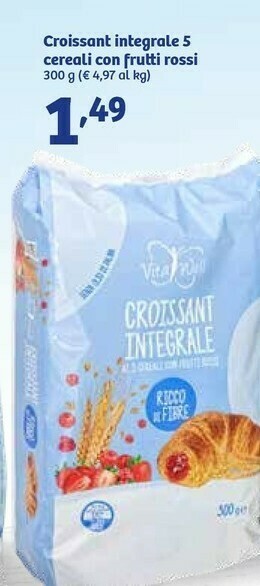 In'S Mercato Vita Well - Croissant Integrale Ai 5 Cereali Con Frutti Rossi 300 G(ml) offerta