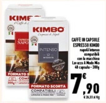 Conad Superstore CAFFÈ IN CAPSULE ESPRESSO KIMBO offerta