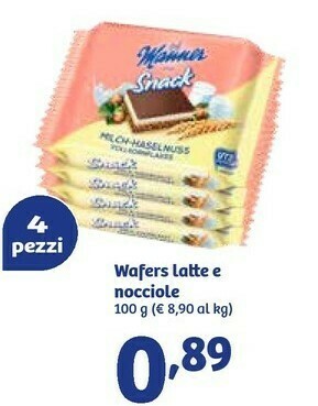 In'S Mercato Wafers Latte E Nocciole offerta