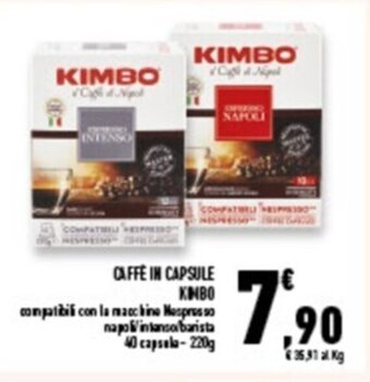 Conad Superstore CAFFÈ IN CAPSULE KIMBO 220G offerta