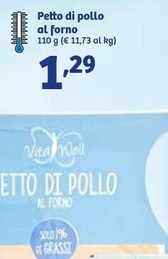 In'S Mercato Vita Well - Petto Di Pollo Al Forno 110 G(ml) offerta