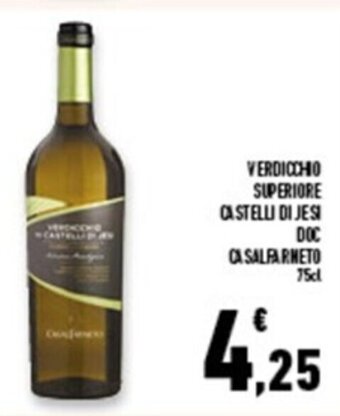 Conad Superstore VERDICCHIO SUPERIORE CASTELLI DI JESI DOC CASALFARNETO 75cl offerta