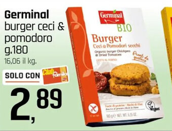 Famila Superstore Germinal Burger Ceci & Pomodoro g.180 offerta