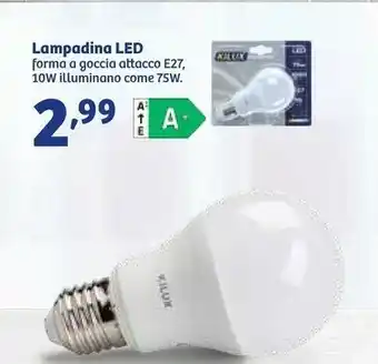 In'S Mercato Lampadina Led Forma A Goccia 10W offerta