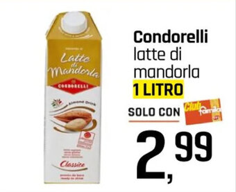 Famila Superstore Condorelli latte di mandorla 1 LITRO offerta