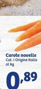 In'S Mercato Carote Novelle Cat I Origine Italia offerta