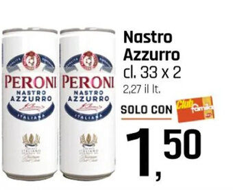 Famila Superstore Nastro Azzurro cl. 33 x 2 offerta