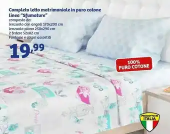 In'S Mercato Completo Letto Matrimoniale In Puro Cotone Linea Sfumature offerta