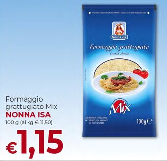 Supermercati Nonna Isa Formaggio grattugiato Mix NONNA ISA 100 g offerta