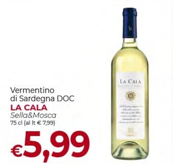Vermentino di Sardegna DOC LA CALA Sella&Mosca 75 cl
