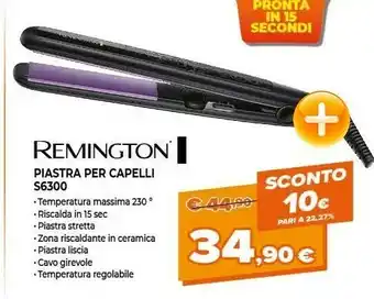 Expert Remington S6300 Piastra Per Capelli Caldo Nero, Viola 1,8 M offerta