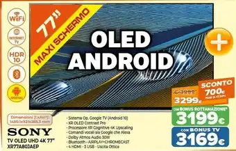 Expert Sony TV OLED UHD 4K XR77A80KAEP offerta
