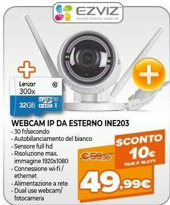 Expert Ezviz Webcam IP Da Esterno INE203 offerta
