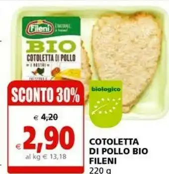 Il Gigante Fileni Cotoletta Di Pollo Bio offerta