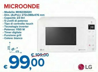 MD Discount LG Microonde MH6336GIH offerta
