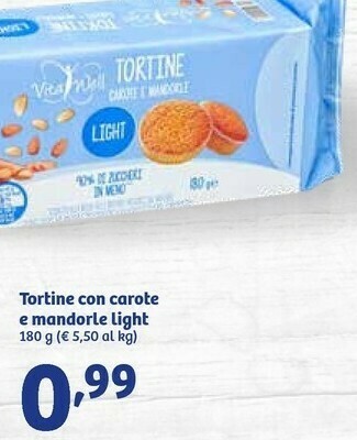 In'S Mercato Vita Well - Tortine Carote E Mandorle 180 G(ml) offerta