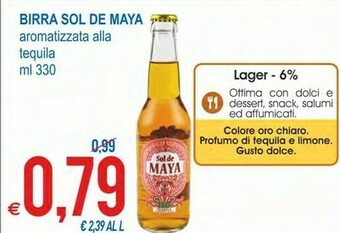 MD Discount Sol De Maya - Birra Alla Tequila 330 G(ml) offerta