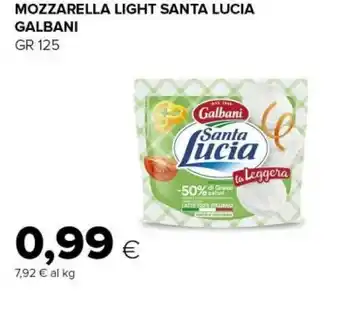 Tigre Galbani Mozzarella Santa Lucia Light 125 G(ml) offerta