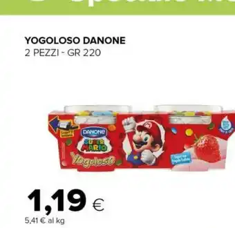 Tigre Danone Yogoloso Super Mario Banana E Confettini 220 G(ml) offerta