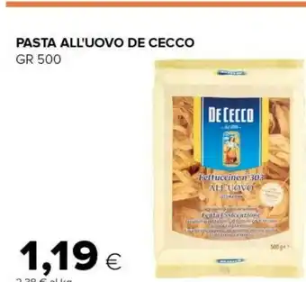 Tigre De Cecco Fettuccine All'Uovo N. 303 500 G(ml) offerta
