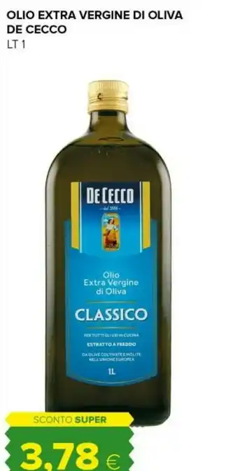Tigre De Cecco Olio Extra Vergine Di Oliva 1000 G(ml) offerta