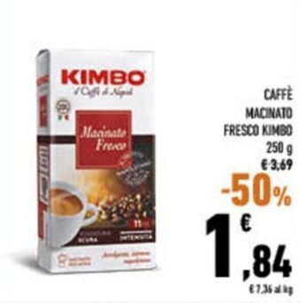 Conad City CAFFE MACINATO FRESCO KIMBO 250 g offerta