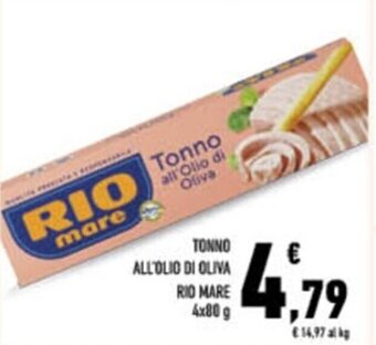Conad City TONNO ALL'OLIO DI OLIVA RIO MARE 4x80 g offerta