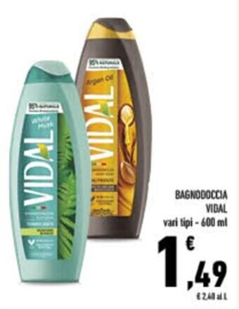 Conad City BAGNODOCCIA VIDAL vari tipi - 600 ml offerta