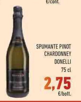 Conad SPUMANTE PINOT CHARDONNEY DONELLI 75 cl offerta
