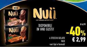 Conad 4 STECCHI GELATO Nuii vari tipi e formati offerta