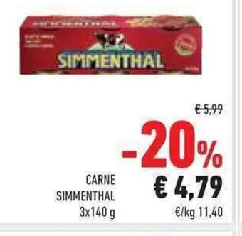 Conad CARNE SIMMENTHAL 3x140 g offerta