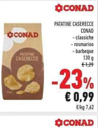 Conad PATATINE CASERECCE CONAD 130 g offerta
