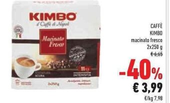Conad CAFFE KIMBO 2 x 250 g offerta