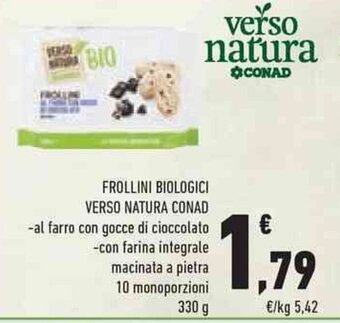 Conad FROLLINI BIOLOGICI VERSO NATURA CONAD 330 g offerta