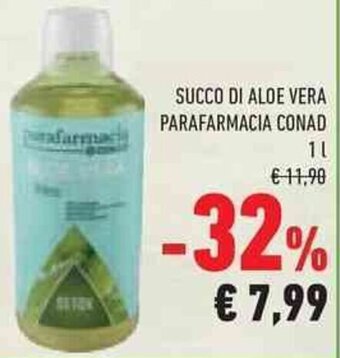 Conad SUCCO DI ALOE VERA PARAFARMACIA CONAD 1 L offerta