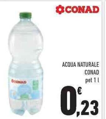 Conad ACQUA NATURALE CONAD pet 1l offerta