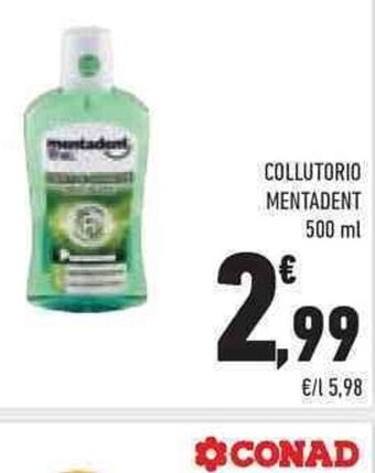 Conad COLLUTORIO MENTADENT 500 ml offerta