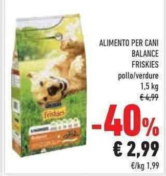 Conad ALIMENTO PER CANI BALANCE FRISKIES 1,5 kg offerta