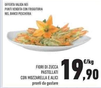 Conad FIORI DI ZUCCA PASTELLATI CON MOZZARELLA E ALICI offerta