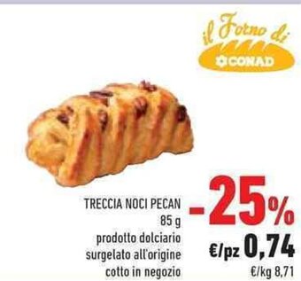 Conad TRECCIA NOCI PECAN 85 g offerta