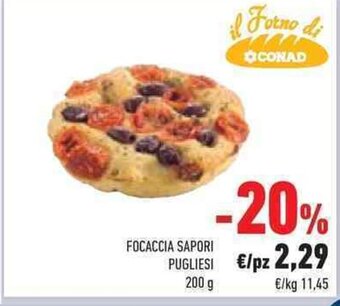 Conad FOCACCIA SAPORI PUGLIESI 200 g offerta