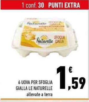 Conad 6 UOVA PER SFOGLIA GIALLA LE NATURELLE offerta