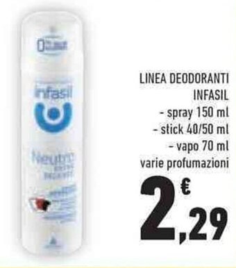 Conad LINEA DEODORANTI INFASIL - spray 150 ml offerta