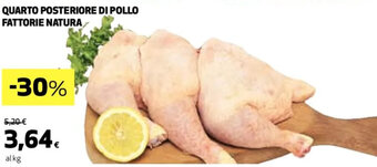 Coop QUARTO POSTERIORE DI POLLO FATTORIE NATURA offerta