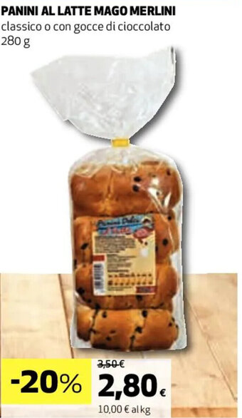 Coop PANINI AL LATTE MAGO MERLINI 280 g offerta