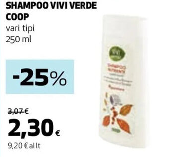 Coop SHAMPOO VIVI VERDE COOP vari tipi 250 ml offerta